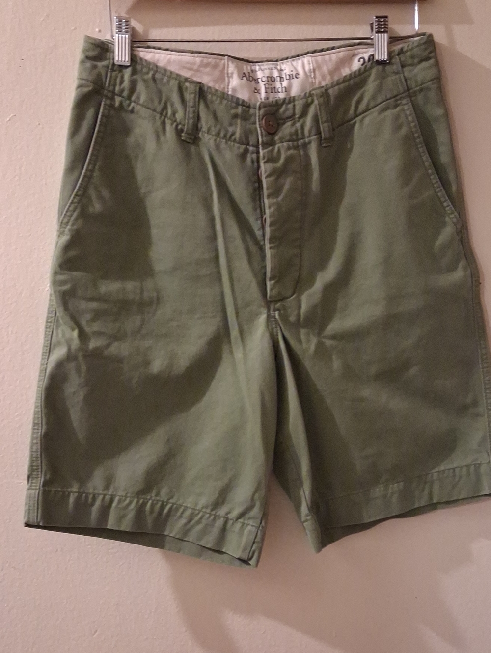 Abercrombie & Fitch Men's Olive Utility Chino Shorts
